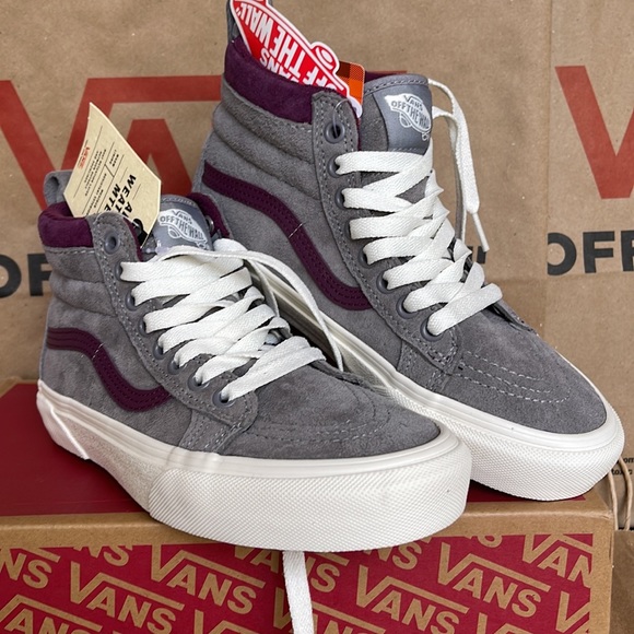 Vans Sk8-Hi MTE Forest Gray/Prune sneakers WMNS - Picture 5 of 16